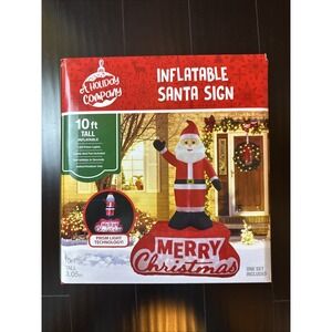 Colossal Santa Merry Christmas Holiday Company 10ft Tall Inflatable LED Light